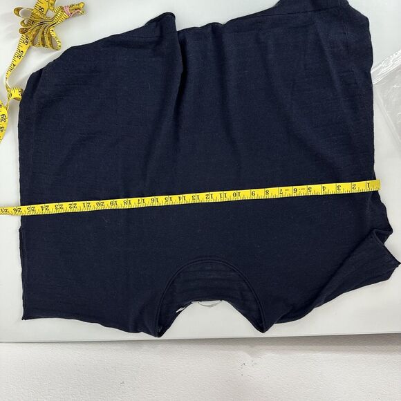 Vince Shirt Top Womens Small Blue Knit Cashmere Wool Boxy Popover Minimalist - Picture 10 of 13